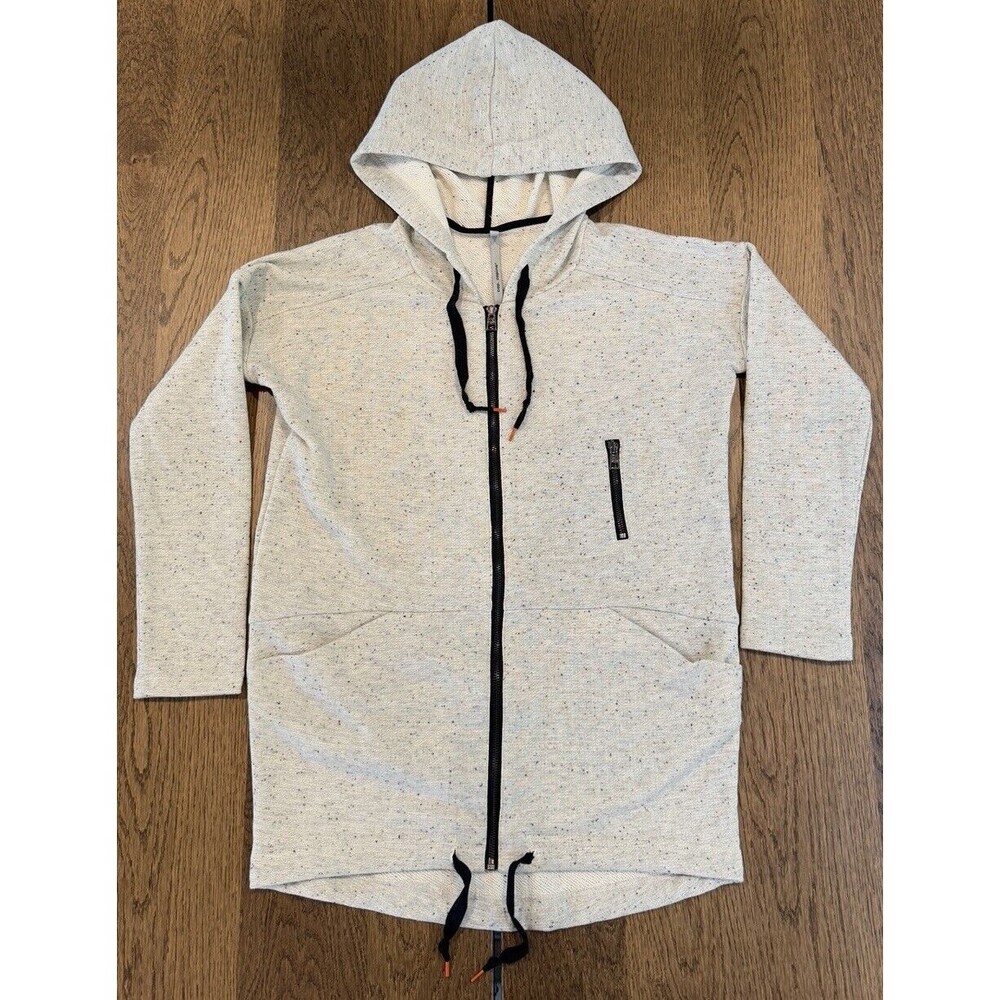 Cop. Copine Vivy Veste Full Zip Hoodie Jacket Women’s Size S Oatmeal Metallic